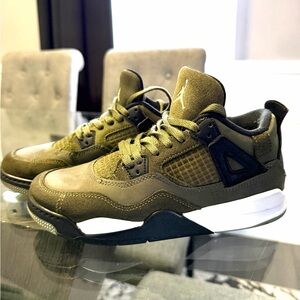 Jordan Kids Olive and Black Sneakers